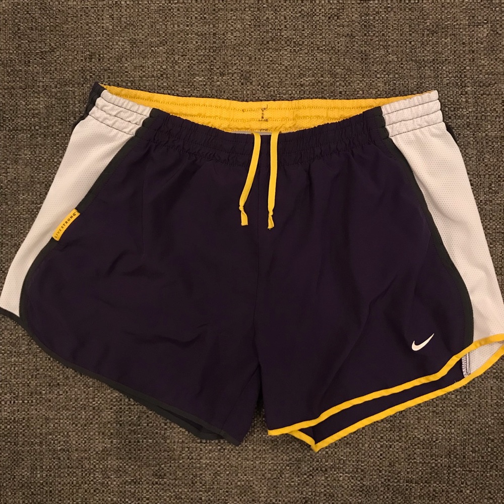 Nike Purple LIVESTRONG Running Shorts | Medium